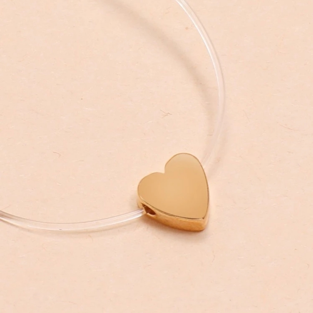 *Malia* Invisible Chain Heart Choker - Picture 2 of 4